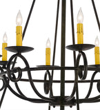 45"W Estrella 16 Lt Two Tier Victorian Lodge Chandelier