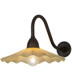 16"W Metro Galatia Scalloped Beige Contemporary Wall Sconce