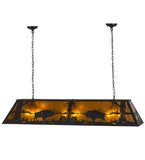 61"L Buffalo Lodge Island/Billiard Pendant