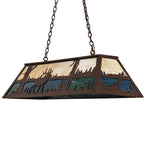 48"L Elk at Lake Island/Billiard Pendant