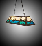 48"L Elk at Lake Island/Billiard Pendant