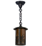 8"W Fulton Fly Fisherman Outdoor Pendant