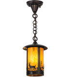 8"W Fulton Deer At Lake Outdoor Pendant
