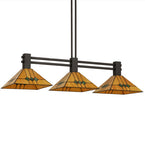47"L Martini Mission 3 Lt Island/Billiard Pendant