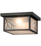12"Sq Hyde Park Branches Outdoor Flushmount