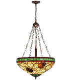 22"W Stained Glass Pinecone Pendant