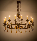 48"W Peak 16 Lt Victorian Chandelier