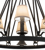 28"W Lakeshore 6 Lt W/Downlight Chandelier