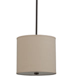 12"W Cilindro Beige Textrene Pendant