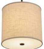 12"W Cilindro Beige Textrene Pendant