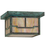 10"Sq Hyde Park Valley View Outdoor Flushmount