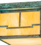 10"Sq Hyde Park Valley View Outdoor Flushmount