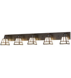 64"L "T" Mission 5 Lt Arts & Crafts Vanity Light