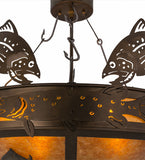 24"W Catch of the Day Wildlife Inverted Pendant