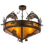 24"W Catch of the Day Wildlife Inverted Pendant