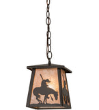 7"Sq Trail's End Southwest Pendant