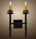 14.5"W Castilla 2 Lt Gothic Wall Sconce
