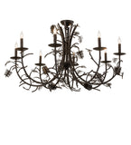 42"W Pinecone 8 Lt Chandelier