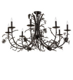 42"W Pinecone 8 Lt Chandelier