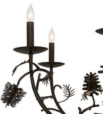 42"W Pinecone 8 Lt Chandelier