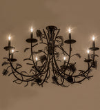 42"W Pin42"W Pinecone 8 Lt Chandelierecone Chandelier