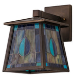 7"W Mackintosh Leaf Solid Mount Mission Wall Sconce