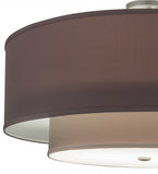 30"W Cilindro Textrene Two Tier Contemporary Pendant