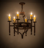 24"W Jasmine 6 Lt Victorian Chandelier
