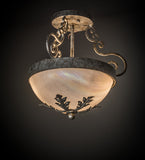 13"W Renaissance Victorian Inverted Pendant