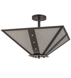 24"Sq Contemporary Mission Zandra Semi-Flushmount