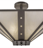 24"Sq Contemporary Mission Zandra Semi-Flushmount