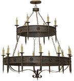 69"W Calandra 18 Lt Two Tier Gothic Chandelier