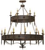 69"W Calandra 18 Lt Two Tier Gothic Chandelier
