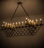 71"L Picadilly 23 Lt Contemporary Lodge Oblong Chandelier