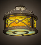 16"W Donya Victorian Semi-Flushmount