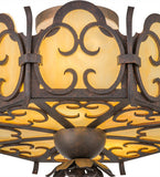 14"W Radha Victorian Flushmount