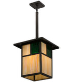 12"Sq Hyde Park "T" Mission Outdoor Pendant