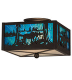 10"Sq Moose at Lake Wildlife Flushmount