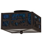 10"Sq Moose at Lake Wildlife Flushmount