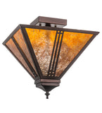 13"Sq Prairie Loft Mission Flushmount