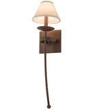 7"W Bechar W/Fabric Shade Traditional Wall Sconce