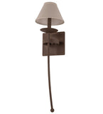 7"W Bechar W/Fabric Shade Traditional Wall Sconce