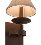 7"W Bechar W/Fabric Shade Traditional Wall Sconce