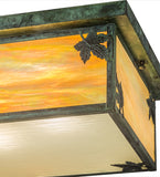 24"L Hyde Park Maple Leaf Oblong Flushmount