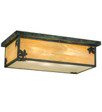 24"L Hyde Park Maple Leaf Oblong Flushmount