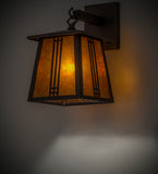 7"W Prairie Loft Hanging Indoor Outdoor Wall Sconce