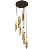 48"W Checkers 8 Lt Cascading Pendant