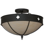 24"W Sabrina Gothic Semi-Flushmoun