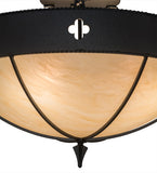 24"W Sabrina Gothic Semi-Flushmoun