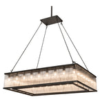 60"L Marquee Oblong Glam Contemporary Pendant